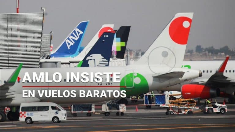 El presidente López Obrador insiste en vuelos baratos tras supuestos abusos de las aerolíneas mexicanas