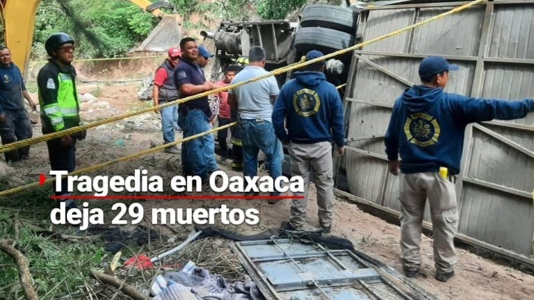 Tragedia en Oaxaca: aumenta a 29 las víctimas por volcadura de autobús de pasajeros en Tlaxiaco