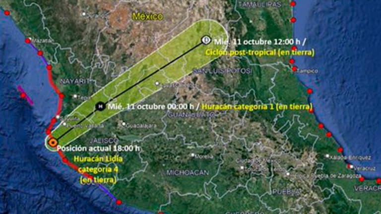 Huracán “Lidia” cobra al menos 2 vidas en Jalisco; el municipio de Autlán es el más afectado